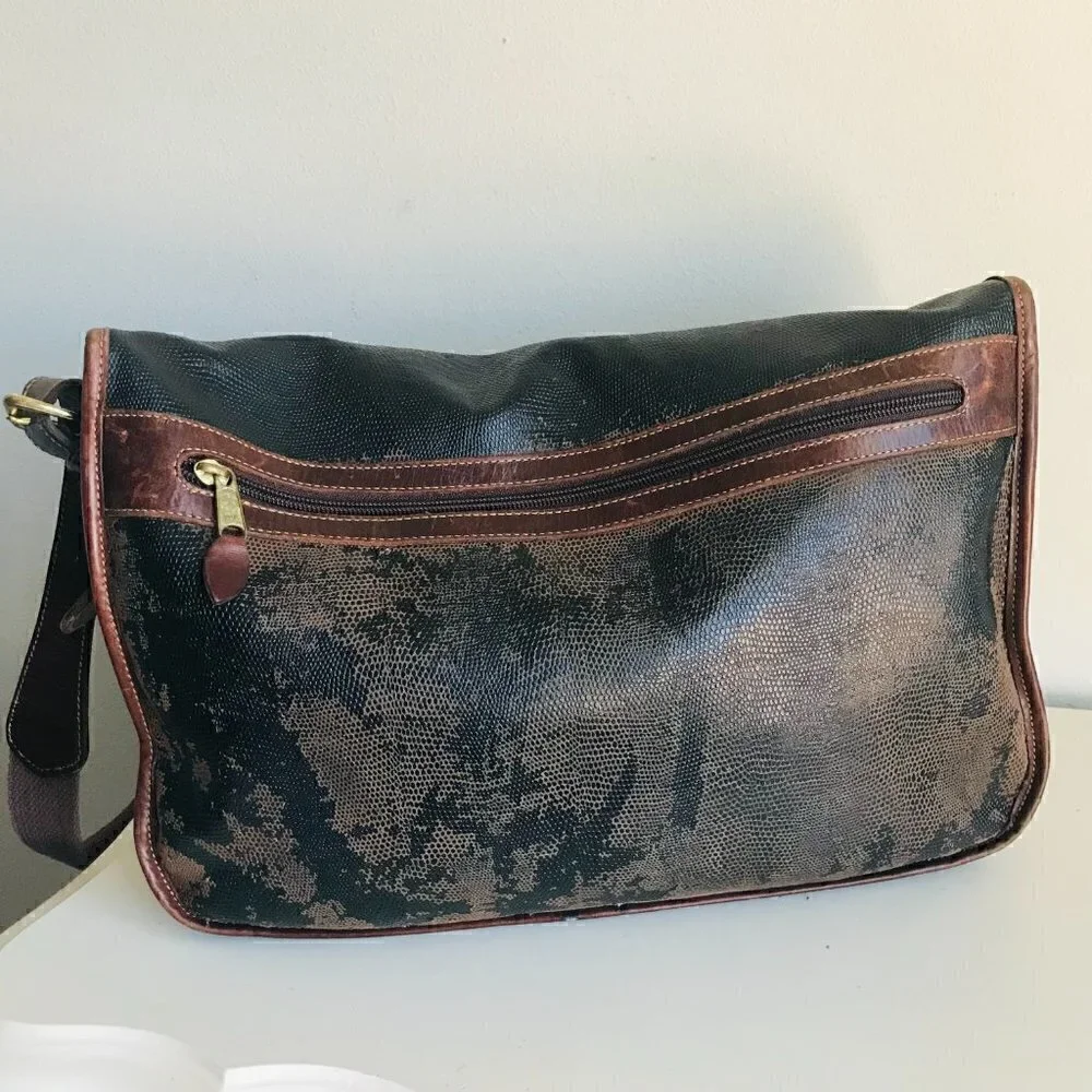 Vintage Distressed Orvis Messenger Book Laptop Crossbody Bag